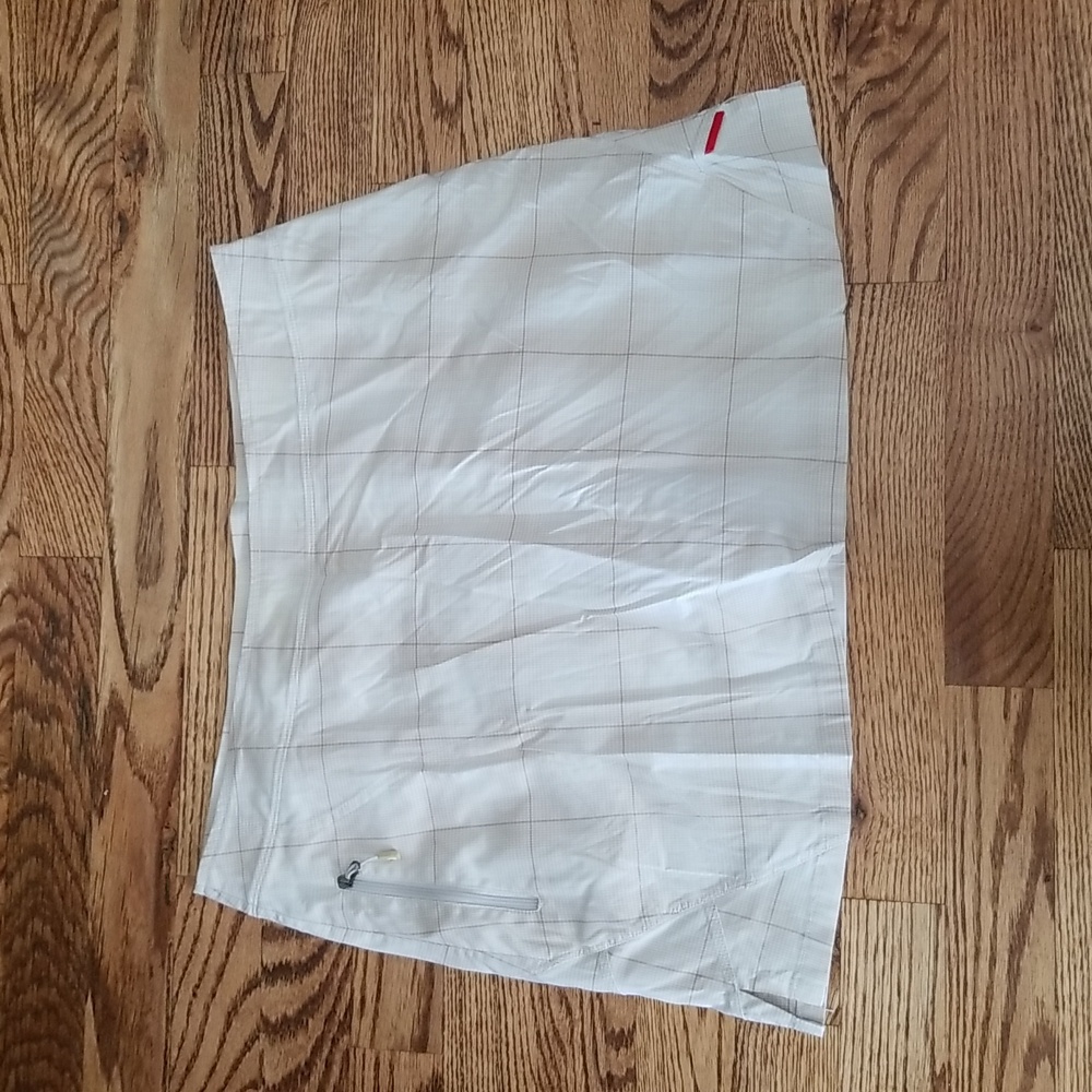 (S) AVIA Plaid Neutral Activewear Athletic Golf Athleisure Sporty Performance